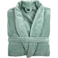 Tiseco HOME STUDIO - robe de chambre - MICROFLANNEL COSY - S/M - 100% polyester - Vert sauge