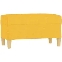 vidaXL Banc Jaune clair 70x35x41 cm Tissu