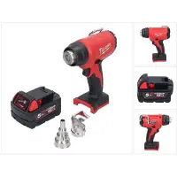 Milwaukee M18 BHG-501 Akku Heissluftgebläse 18 V 470 °C + 1x Akku 5,0 Ah - ohne Ladegerät