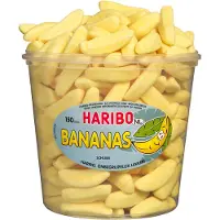 Haribo Bonbons Schuimsnoep Bananas, Guimauves Saveur Banane, Friandises Gélifiées, 1050 G