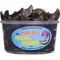 Haribo Bonbons Drop Halve-Manen Gourmands Sucrés 1350g Sac Xxl Saveur Réglisse Authentique