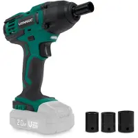 Vonroc Clé à choc sans fil 20V – 150Nm - Avec 4 douilles | Sans batterie, ni chargeur