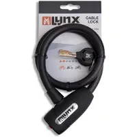 Lynx - Antivol à câble 60 cm - Acier tempéré, auto-clic, 2 boutons inclus