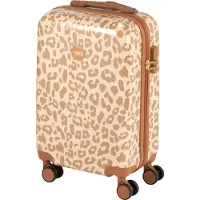 Princess Traveller Leopard - Handbagagekoffer - Crème/Taupe - S - 55cm, Valise, Beige