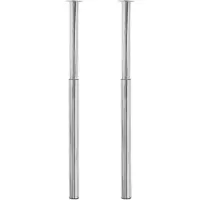 vidaXL 2 x Pied de table télescopique Pied de support Pied de table chromé 710 mm-1100 mm