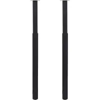vidaXL Pied de table télescopique 2 pcs Noir 710 mm - 1100 mm 242153
