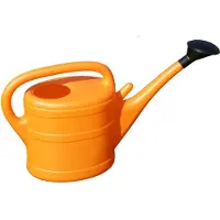 Geli Arrosoir, 10 litres, en plastique orange, 56x32x18,5 cm, avec pomme d'arrosage et arceau (10 l)