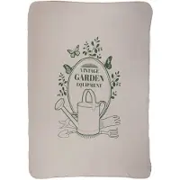 Esschert Design - Plaid en laine polaire 'Vintage Garden' (130x180cm)