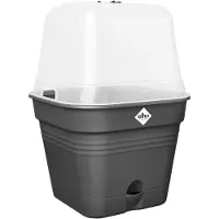 Elho Green Basics Pot De Cult Car Allin1 30 - Noir - Ø 30 X H 25 Cm - Culture Et Récolte - 100% Recyclé