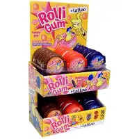 Funny Candy Rolli Chewing-Gum Avec Tatouages Autocollants, 30 X 15g, Bonbons Fun Et Original, Idéal Cadeau Enfants, Total 450g