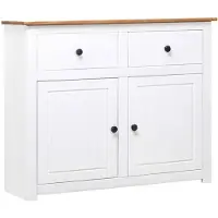 vidaXL Buffet Blanc 93x40x80 cm Pin Gamme Panama