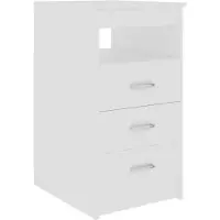 vidaXL Armoire à tiroirs Blanc 40x50x76 cm Bois d'ingénierie