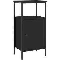 vidaXL Table de chevet noir 41x31x80 cm bois d’ingénierie