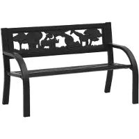 vidaXL Banc de jardin pour enfants 86 cm Acier