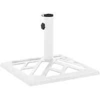 vidaXL Pied de parasol blanc 44x44x31 cm Fonte