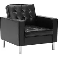 vidaXL Fauteuil Noir 75x70x75 cm Similicuir