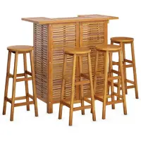 vidaXL Ensemble de bar de jardin 5 pièces en bois massif d'acacia
