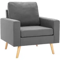 vidaXL Fauteuil gris foncé tissu