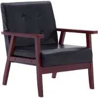 Super Merchant Fauteuil noir similicuir