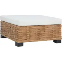 vidaXL Tabouret de pied avec revêtement en rotin naturel