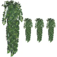 vidaXL Buissons artificiels de lierre 4 pcs Vert 90 cm
