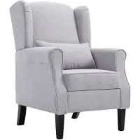 vidaXL Fauteuil gris clair tissu