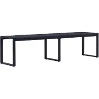 vidaXL Banc de jardin 180 cm PS-plateau noir