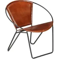 vidaXL Chaise marron cuir véritable