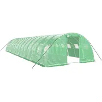 vidaXL Serre avec cadre en acier vert 56 m² 14x4x2 m