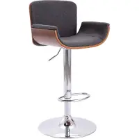 vidaXL Tabouret de bar Gris Tissu