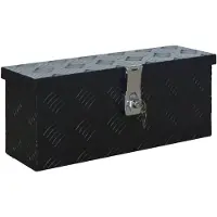 vidaXL Caisse en aluminium 485 x 140 x 200 mm noir