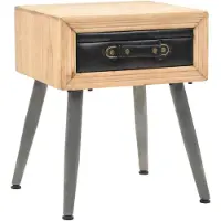 vidaXL Table de chevet Bois de sapin massif 43 x 38 x 50 cm