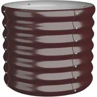 vidaXL Jardinière de jardin Acier galvanisé 40x40x36 cm Marron