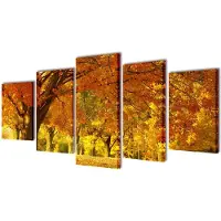 vidaXL Set de toiles murales imprimées Érable 200 x 100 cm