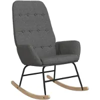vidaXL Chaise à bascule Gris clair Tissu
