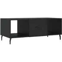 vidaXL Table basse noire 102x50x40 cm Bois composite