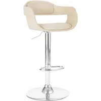 vidaXL Tabouret de bar blanc similicuir