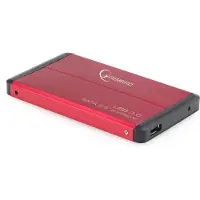 Gembird EE2-U3S-2-R boîtier de disque de stockage Boîtier HDD 2,5" Rouge