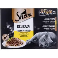 Sheba Délicatesse en gelée Saveurs de volaille 12 x 85g