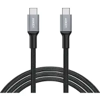 Aukey CB-CD6 Quick Charge USB C - Câble USB C Nageloninis 2m 3A 60 W PD 20V (2 m, USB 2.0, 60 W)