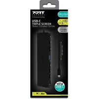 Port Designs PORT connect TRIPLE SCREEN TRAVEL - Station d'accueil - USB-C 3.1 Gen 2 - DP, HDMI, VGA - 1GbE