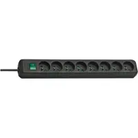 Brennenstuhl Multiprise 8 Prises Rallonge 3M Noir Ecoline