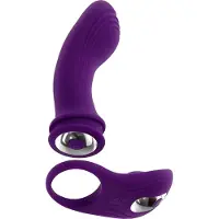 Playboy Toys Evolved Mix & Match Violet vibromasseur muni d’un stimulateur clitoridien 12.7 cm