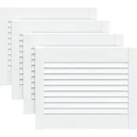 vidaXL Portes d'armoire à persiennes 4pcs blanc 39,5x49,4cm pin massif
