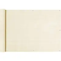 vidaXL Écran De Balcon Crème 75x500 Cm Pehd