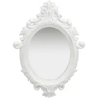 vidaXL Miroir mural style château 56x76 cm Blanc
