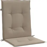 vidaXL Coussin pour chaise de jardin à dossier bas 6 pcs. Taupe 100x50x3 cm