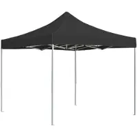 vidaXL Tente de réception professionnelle pliable aluminium 2x2 m anthracite