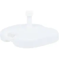 vidaXL Pied de parasol sable/eau 16 L blanc plastique