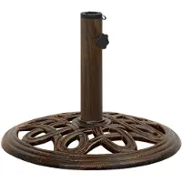 vidaXL Pied de parasol bronze 40x40x32 cm Fonte